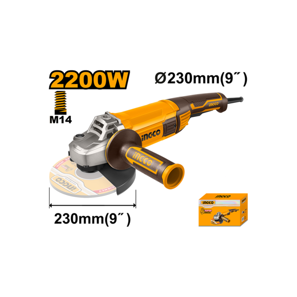 ელ. კუთხსახეხი 2200W-230MM(AG220018), ცალი
