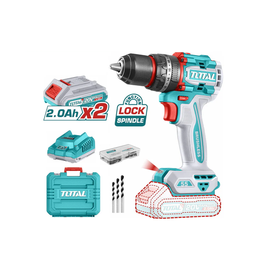 TOTAL TIDLI20558 აკ. ბურღი სახრახნისი 20ვ, 55ნმ