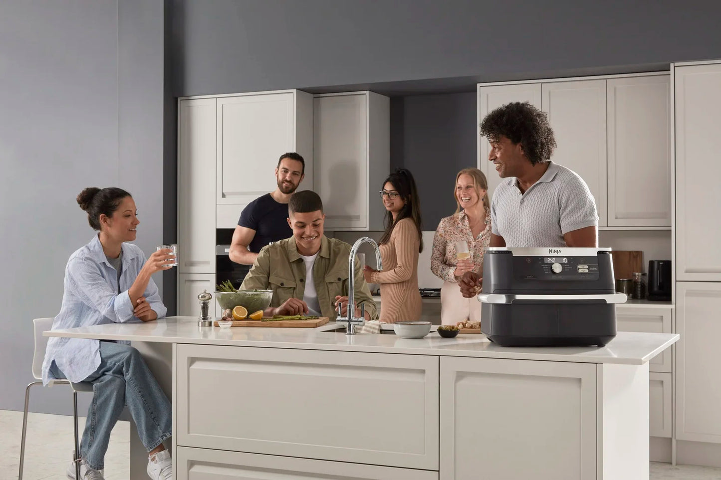 აეროგრილი 10.4ლ - Ninja AF500EU შავი/ვერცხლისფერი