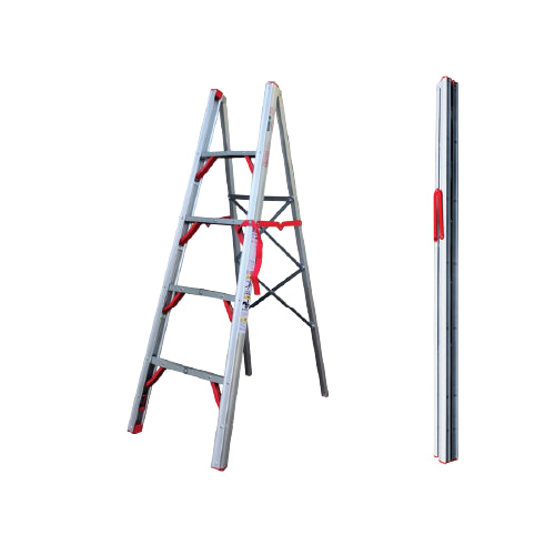 Lux-Garden LG-09408 კიბე ალუმინის დასაკეცი 4 საფეხურით