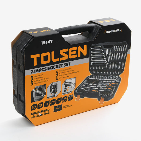 TOLSEN TOL1708-15147  ხელსაწყოების ნაკრები 216ც-იანი