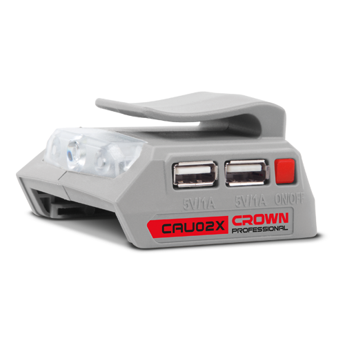 CROWN CAU02X-USB დამტენი