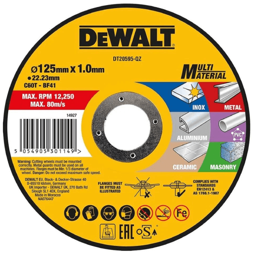 Dewalt DT20595-QZ მულტი დანიშნულების საჭრელი დისკი 125mm