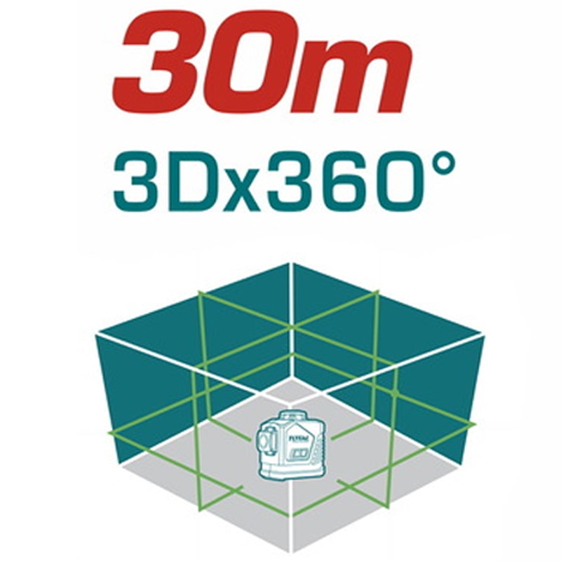 თვითსწორებადი ლაზერული ნიველირი Total TLL255245