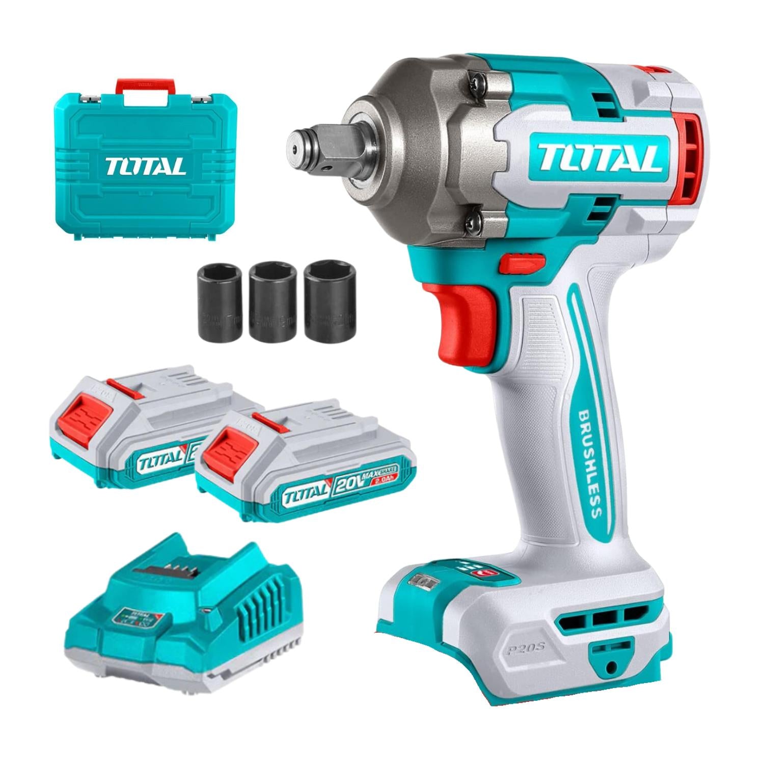 აკ. ქანჩის გასაღები TOTAL TIWLI2040 Li-Ion 20V (გაიკავიორტი) 400 ნიუტონი