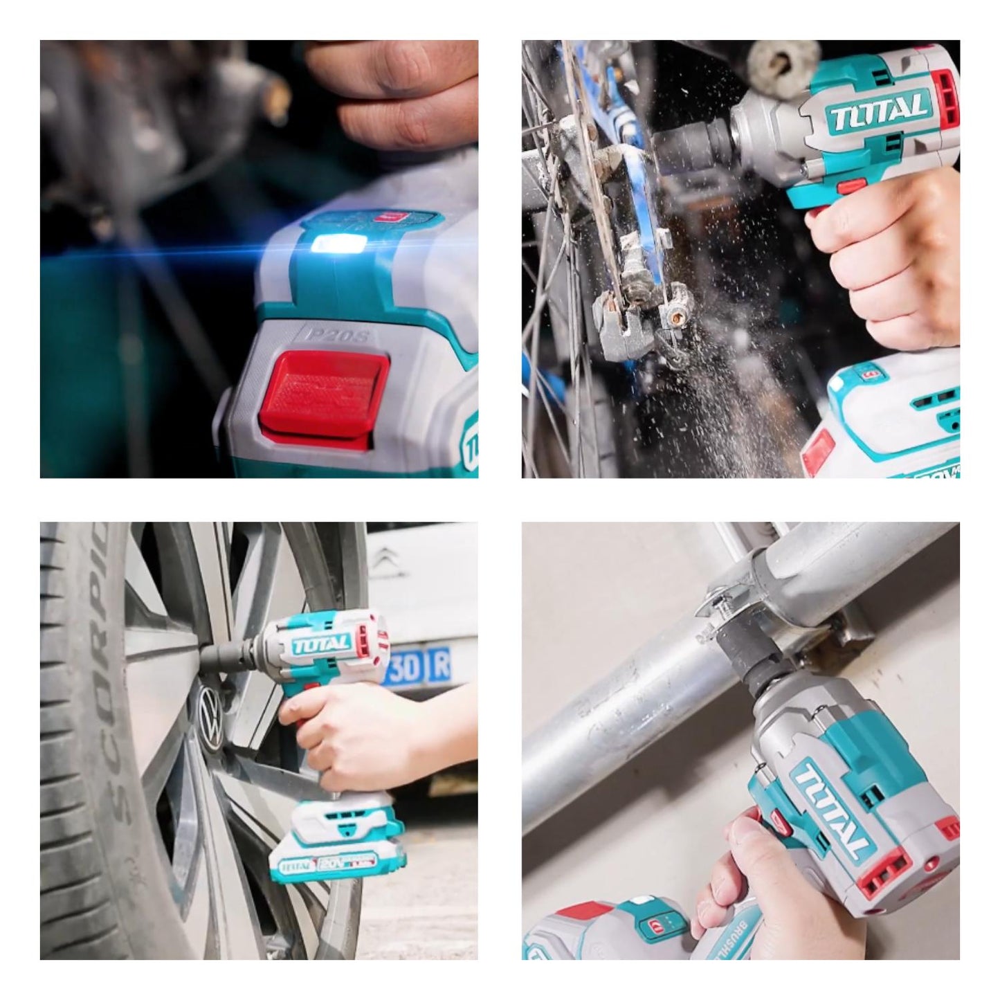 აკ. ქანჩის გასაღები TOTAL TIWLI2040 Li-Ion 20V (გაიკავიორტი) 400 ნიუტონი