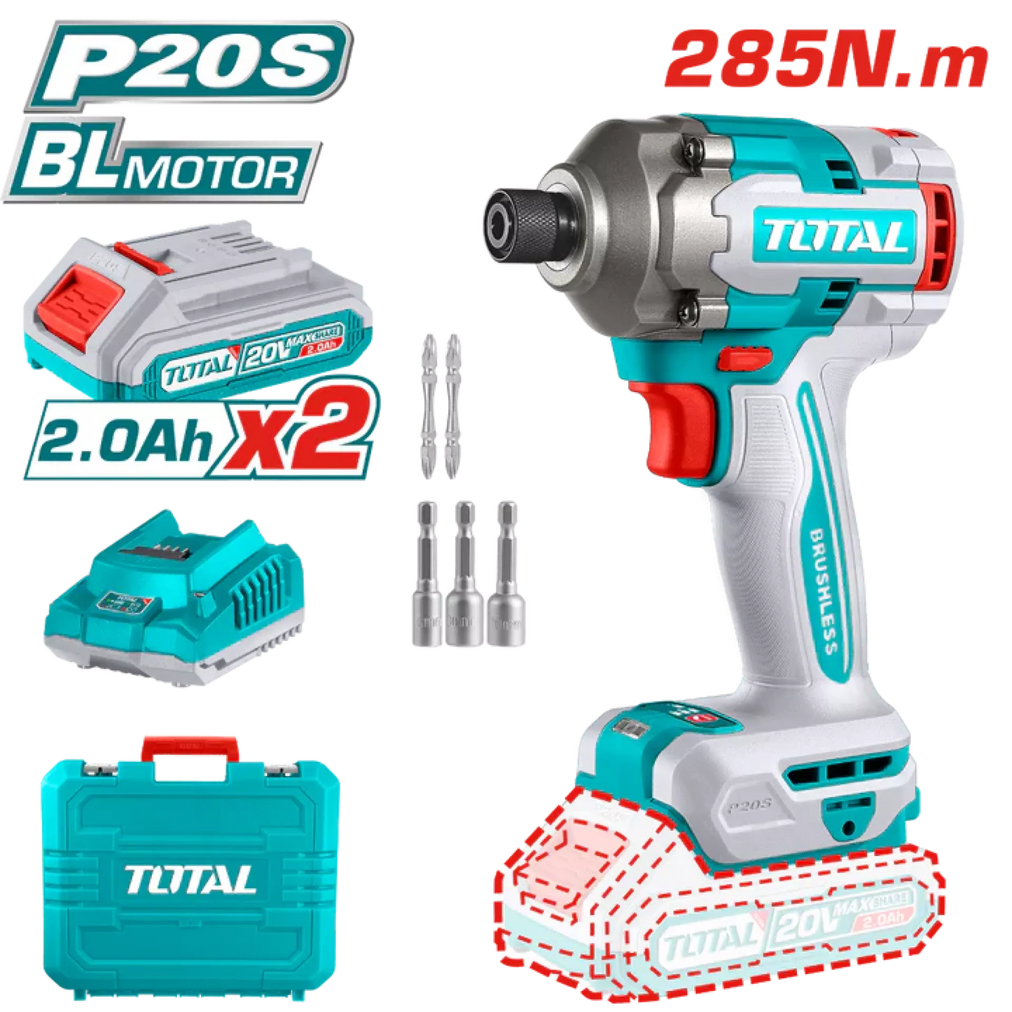 აკ. იმპაქტური ხრახდამჭერი - TOTAL TIRLI2028