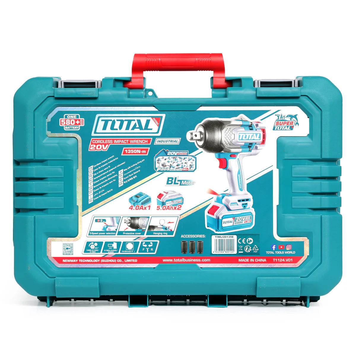 ქანჩდამჭერი TOTAL TIWLI20135E Li-Ion 20V (გაიკავიორტი) 1350 ნიუტონი