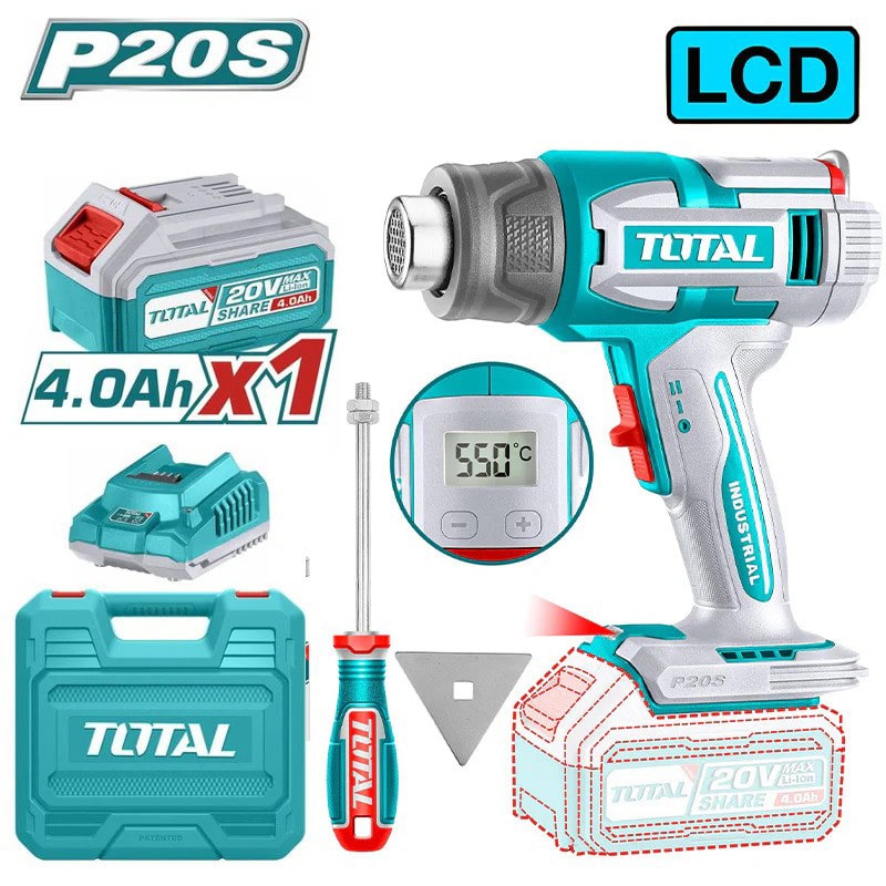 აკ. ფენი ციფრული 20V 30-300℃ / 30-550℃ TOTAL TBLI20035