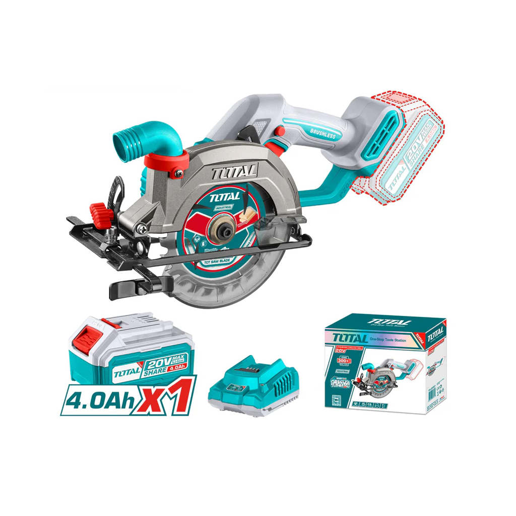 ელემენტებზე მომუშავე ცირკულარული ხერხი TOTAL TSLI14021