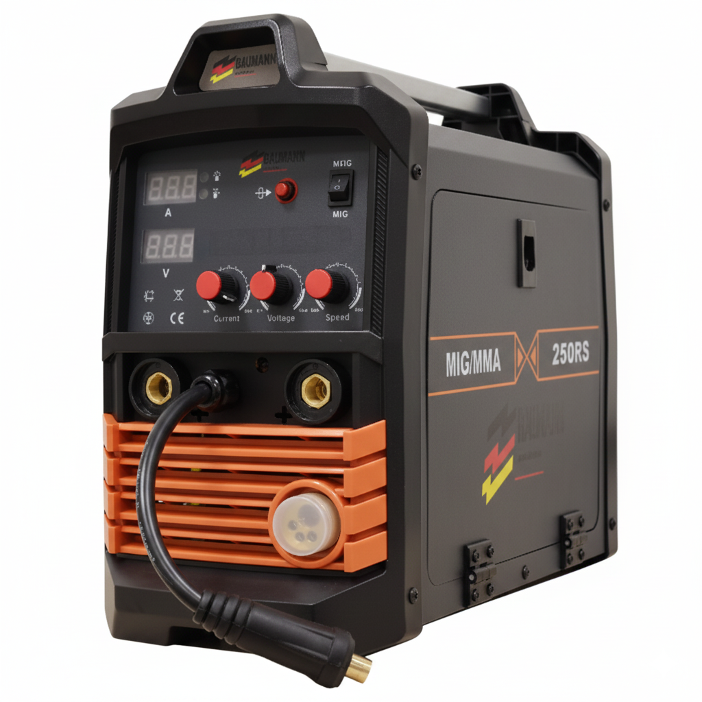 Baumann MIG/MMA/TIG 250A — მრავალფუნქციური ინვერტორული შედუღების აპარატი