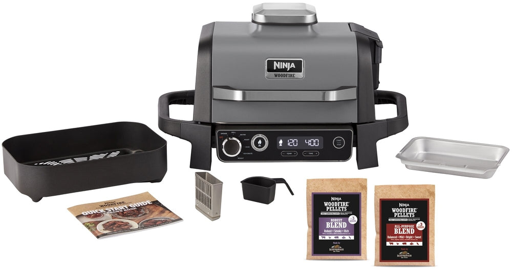 Ninja OG701EU WoodFire – მრავალფუნქციური გარე გამოყენების აეროგრილი და აეროფრაიერი