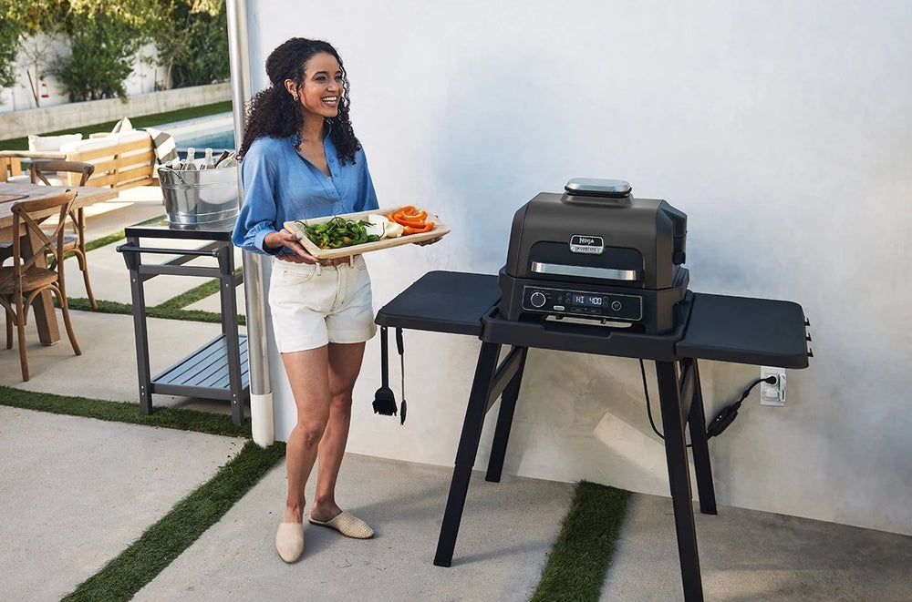 აეროგრილი Ninja OG850EU WoodFire Outdoor Grill & Air Fryer Gray/Black