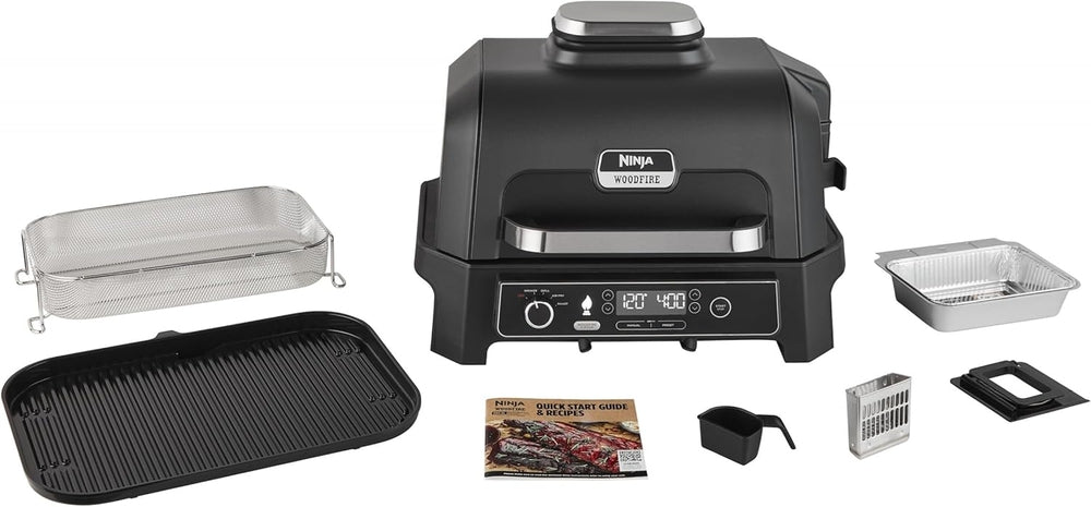 აეროგრილი Ninja OG850EU WoodFire Outdoor Grill & Air Fryer Gray/Black