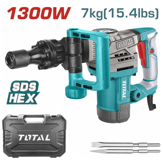 TOTAL - (1300W/20J) სანგრევი ჩაქუჩი SDS-HEX TOTAL TH2130016
