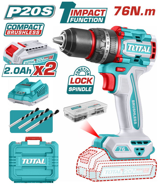 აკ. ბურღი-სახრახნისი 20ვ, 76ნმ - TOTAL