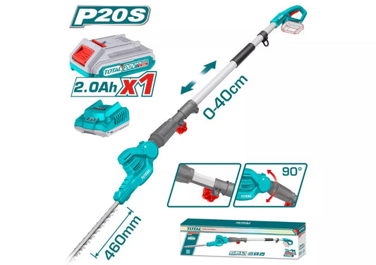 TOTAL TPHT2016012 აკუმულატორული მაღლობი საკრეჭი (Pole Hedge Trimmer) 20V