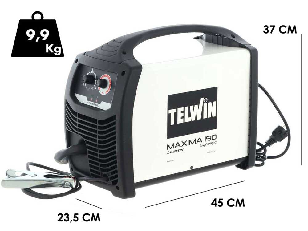 Telwin Maxima 190 Synergic – პროფესიონალური ინვერტორული ნახევრადავტომატი (MIG-MAG/FLUX/BRAZING)